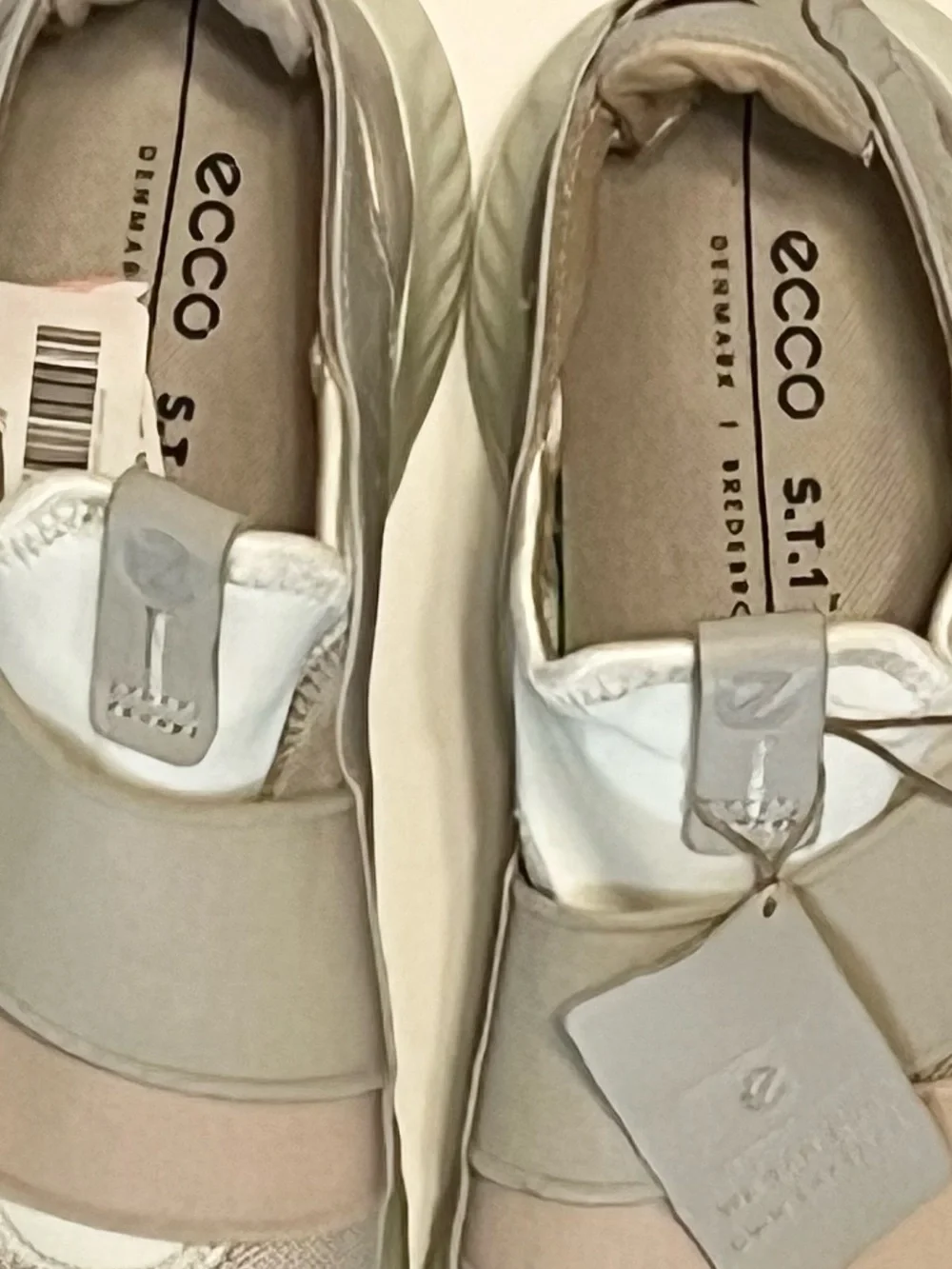NWT $150 ECCO (Whoops) ST.1 Lite Slip-On Sneakers Gravel Blush EU 37 US 6-6.5